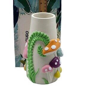 Colorful Mushrooms Vase GUGUGO Vase for Decor, Rainbow Funky Mushroom Decor, Ae